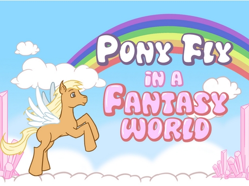 Pony fly in a fantasy world